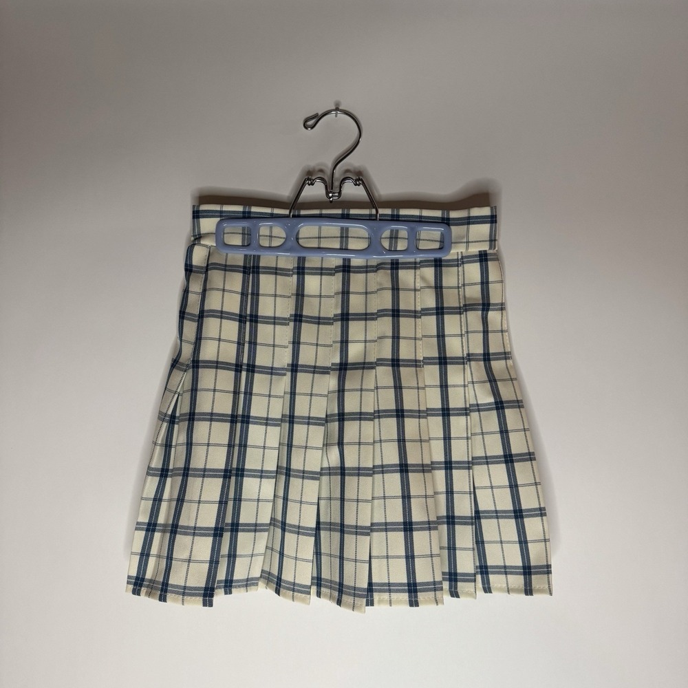 Princess Polly Navy Plaid Pleated Mini Skirt Women's S/M Schoolgirl Y2K Style - Picture 2 of 11